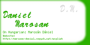 daniel marosan business card